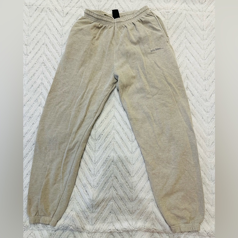 iets frans Urban Outfitters Unisex Overdyed Jogger Sweatpants Beige Size MED